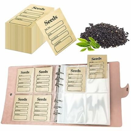 101Pcs Seed Storage Organizers, Resealable Self Sealing Seed Envelopes Seed Saver Packets Storage Box Garden Seed Storage Container Envelopes Org