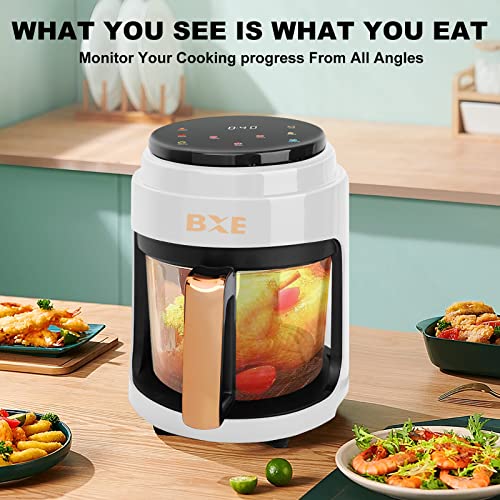 Air Fryer, 9 Customizable Smart Cooking Programs Compact 3.8QT Air Fryers, Dishwasher-Safe & Nonstick, Fit for 2-4 People,Digital Display, (WHITE