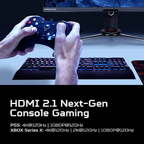Acer Predator XB283K KVbmiipruzx 28" UHD 3840 x 2160 Agile-Splendor IPS Gaming Monitor | AMD FreeSync Premium/G-SYNC Compatible | 144Hz | 1ms | T