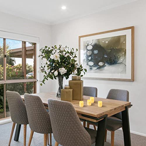 24 PCS 3.8x4.6 CM Warm White Battery Powered Flickering LED Tea Lights, Flameless Votive Electric Fake Candles for Wedding, Festival Celebration,