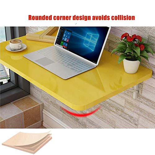 SKOAJAS Workspace Organizer Folding Table, Wall-Mounted Table Kitchen Wood Dining Tables Kitchen Multi-use Computer Laptop Desk Space Saving for