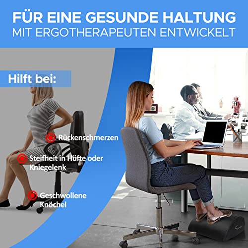 Siava Foot Rest/Foot Cushion/Foot Pad with Anti-slip Coating, Ergonomic, for Office and Home