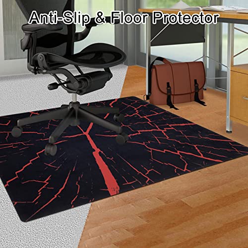 HiiARug Chair Mat for Hardwood Floor Anti-Slip Floor Protector Rectangle Gaming Computer Chair Mat Large Chair Carpet for Home Office Gaming Room