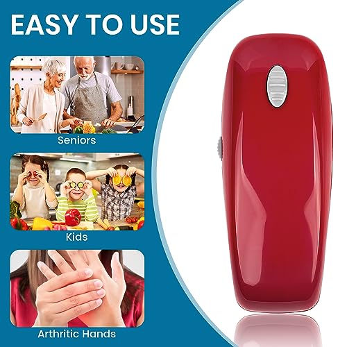 Electric Can Opener, One Touch Button Can Opener for Almost Size Cans, Automatic Cutting Design Smooth Edge, Friendly for Left Hands and Arthriti
