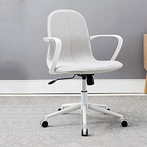 TJLSS Desk Task Computer Chair Modern Fabric Low Back Office Chair with Adjustable Height, for Reception Dinning Conference Room