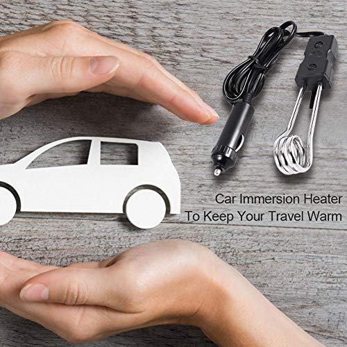 Immersion Heater, Mini Portable 12V/24V Car Immersion Boiler, Tea Coffee Water Auto Electric Water Heating Part (24V)