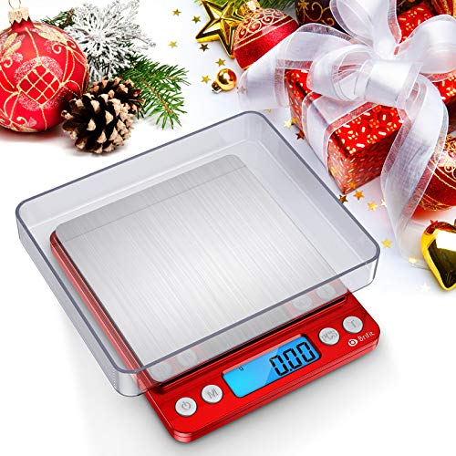 ORIA Pocket Scale, Mini Jewelry Scale, Digital Kitchen Scales with Backlit, 2 Trays, Tare and PCS Features, 500g/0.01g Portable Cooking Food Scal