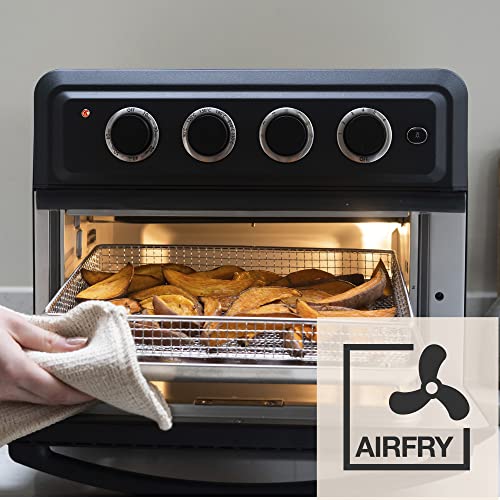 Cuisinart Air Fryer Mini Oven, 7 Functions, Air Fry, Roast, Bake, Grill, Toasties, Toast & Keep Warm, Slate Grey, TOA60U
