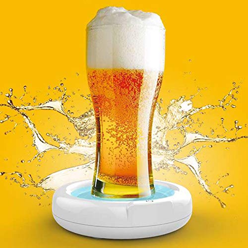 Annadue Ultrasonic Beer Foamer, Beer Bubbler Built-in 1800Mah Lithium Battery, Produce Perfect Foaming, Beer Taste Better, with Silicone Pad, Fix