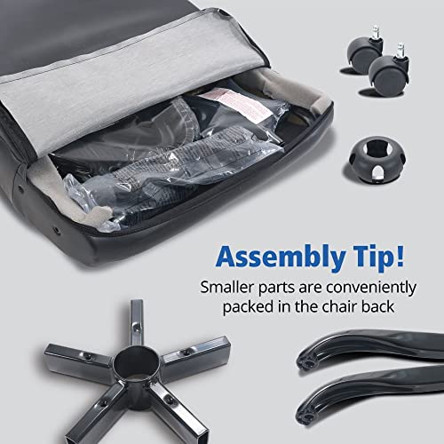 TJLSS Mid-Back Manager's Office Chair Bonded Leather