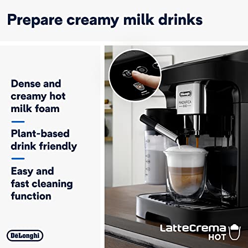 De'Longhi Magnifica Evo, Bean to Cup Coffee and Cappuccino Maker, ECAM292.81.B, Black