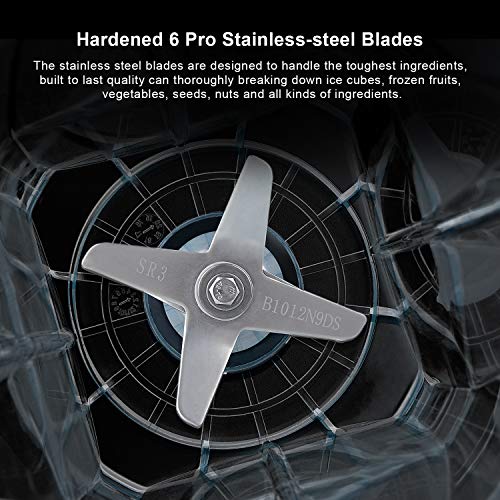 BioloMix Heavy Duty Professional Blender, Peak 2200W Commercial Grade Bar Blender With 70Oz Container For Shakes, Smoothies, Ice Crushing, Frozen