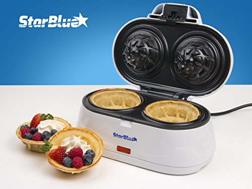 Double Waffle Bowl Maker by StarBlue - White - Make Bowl Shapes Belgian Waffles in Minutes | Best for Serving ice Cream and Fruit | Gift Ideas 22