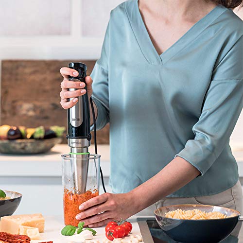 Braun House Hold MultiQuick 7 Black, MQ7045X Hand Blender, Mixer, ActiveBlade System, EasyClick Plus System, Splash Control
