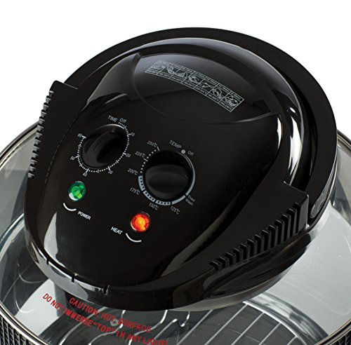 Daewoo Manual Air Fryer, Healthy Halogen For Baking, Roasting And Grilling, Cook Flavourful Food Without The Oil, 60 Minute Timer, All Round View