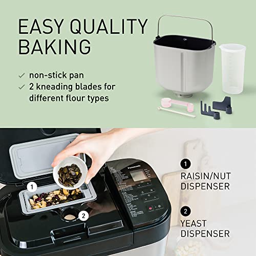 Panasonic SD-YR2550SXC Fully Automatic Breadmaker, Horizontal Design and Yeast Dispenser, 31 Automatic Programmes,, Dual Temperature Sensors, 13