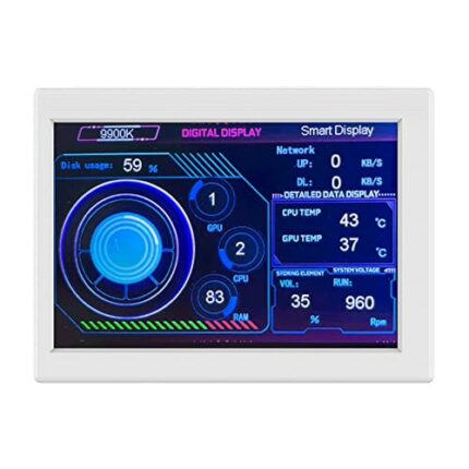XiaoXIN 3.5 Inch IPS Monitor Display Computers Monitor CPU GPU Monitoring Sub-Screen ABS Housing Support DIY Theme Editing Free Software Upgrade