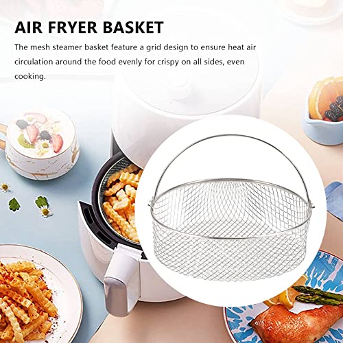 Geieold Air Fryer Basket for Mesh Steamer Basket for Ninja Foodi 6.5, 8Qt,Air Fryer Basket,Air Fryer Crisping Basket with Handle