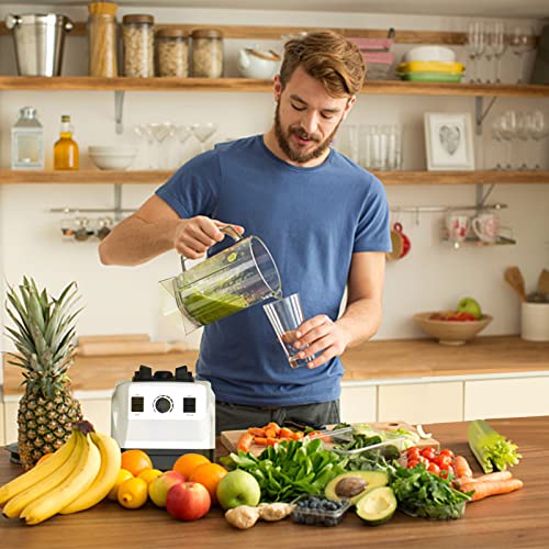 Blender Smoothie Maker - 1500W Blender Mixer with 10 Speed Control, 2L BPA-Free Professional Food Blender, 6 Stainless Steel Blade Jug Blenders w