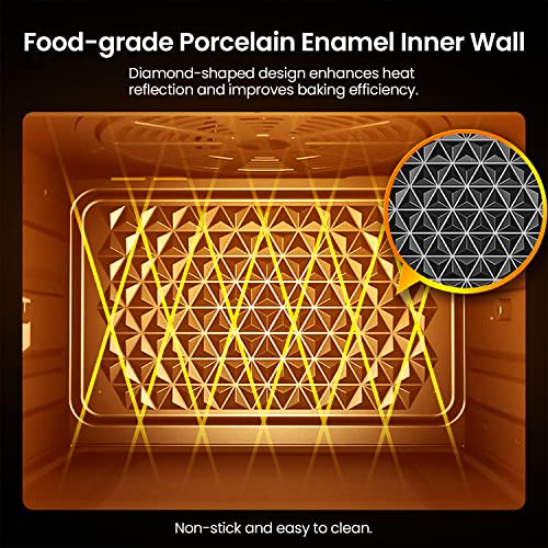 Hauswirt Air Fryer Oven 25 Litre Extra Large, Countertop Convection Oven with Grill/Airfryer/Dehydrator, Digital Touch Screen, Enamel liner, E-re