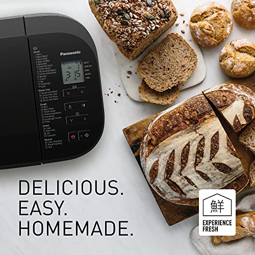 Panasonic YR2540 Fully Automatic Breadmaker, with yeast & nut dispensers, Manual Settings for Bread & Rising, Dual Temperature Sensors, 13 Hours