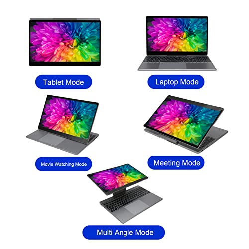 Aeun Tablet Laptop, Office Laptop 4096 Pressure 15.6in Touch Screen for Family