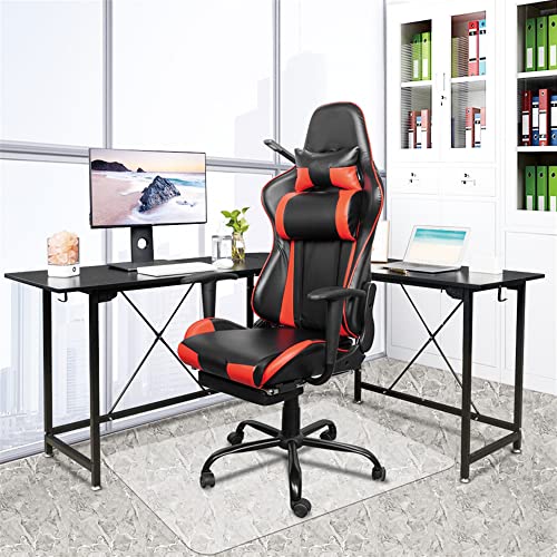 Office Chair Mat for Hardwood Floor 48"x 30" Rectangular Hard Floor Chair Mat, Heavy Duty Floor Mats Transparent Computer Chair Mats Anti-Slip Wo