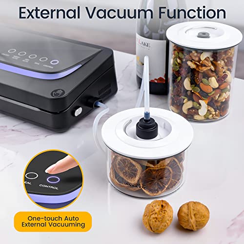 ALACRIS Vacuum Sealer Machine, Full Automatic Vacuum Food Sealer with Starter Kit, Built-in Cutter & Roll Bag Storage, 8-in-1 Vacuum Packer for D