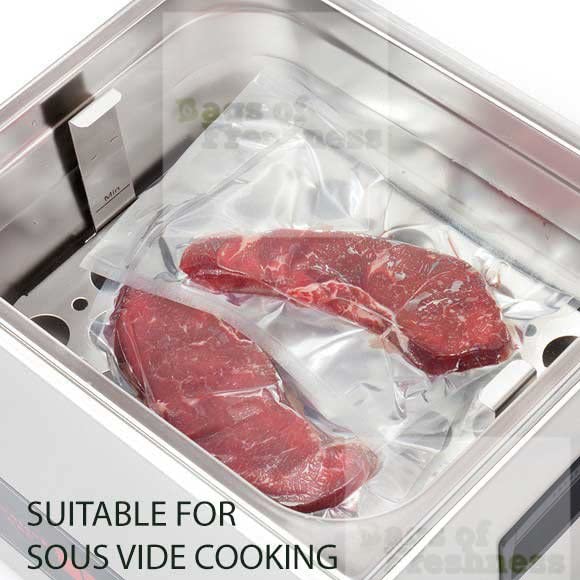 VIDEMASTER Vacuum Sealer Bags 20x40cm/100pcs, Textured Vacuum Food Sealer Bag Thick Embossed Bags, Use For Sous Vide Cooking and Food Storage | B