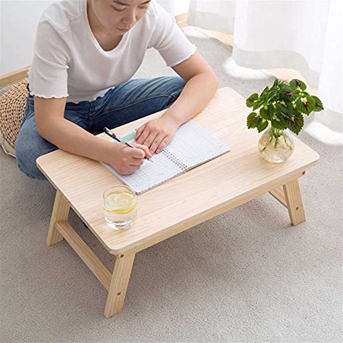 LZQDM Pine Wood Folding Laptop Desk Portable Lap Table For Study And Reading Home Lazy Bed Desk Home Furniture