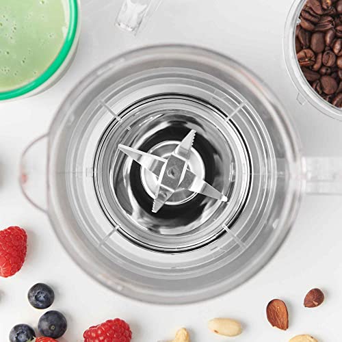 Lewis's 8-IN-1 Multi Jug Power Blender – Personal Blender & Smoothie Maker with 1L Blending Jug, Large Fruit Juice Bottle (500ml), Blending Cup (