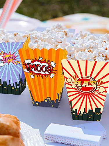 JeVenis Superhero Party favors Bags Superhero Popcorn Boxes Superhero Party Supplies Superhero Birthday Decoration