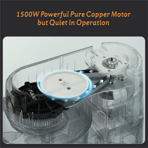 ELESTYLE Stand Mixer, 6L Food Mixer, 1500W, 6 Speeds with Pulse Kitchen Electric Mixer, Tilt-Head Cake Mixer with Stainless Steel Bowl, Dough Hoo