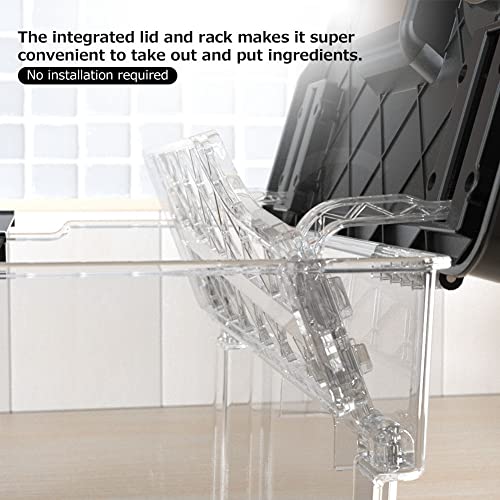 Sous Vide Container, Integrated Lid & Rack, No Additional Custom Parts Required, Compatible with Most Sous Vide Cookers for Kitchen, 11 Liters