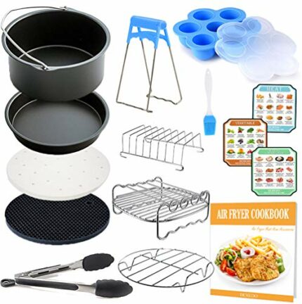 Air Fryer Accessories, Set of 13 for Most 3.5L-4.1L Air Fryers, Ninja Air Fryer 3.8L, COSORI 3.5L, Tower Air Fryers 4.3L and Oven, Air Fryer Baki