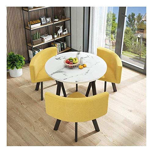 Kitchen Table Set, Office Table and Chair Set Conference Coffee Table Marble Round Table Office Table and Chair Combination Break Room Hotel Meet