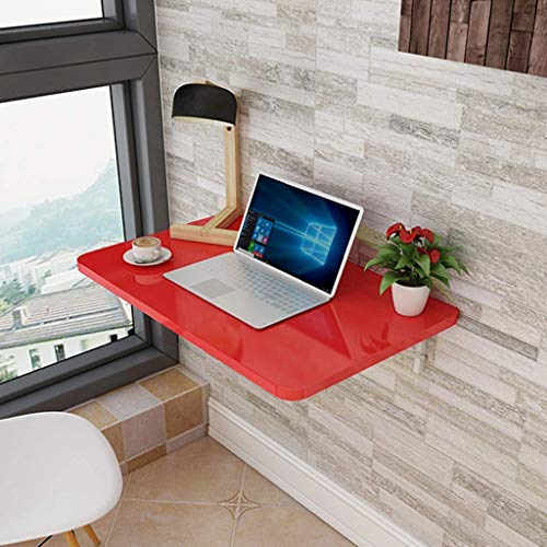 SKOAJAS Workspace Organizer Folding Table, Wall-Mounted Table Kitchen Wood Dining Tables Kitchen Multi-use Computer Laptop Desk Space Saving for