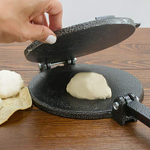 DSFSAEG Tortilla Press,8 Inches Tortilla Maker Flour Tortilla Press Aluminium Tortilla Dough Dumpling Press for Home Kitchen(1pc)