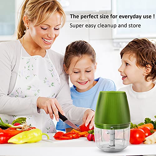 Electric Mini Garlic Chopper,LolStore Mini Chopper Electric,Garlic Press Easy Clean,Electric Garlic Chopper for Nut Fruit Vegetable Food (250ml)