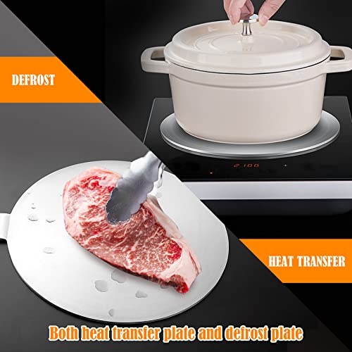 DIYARTS Induction Adapter Plate, 20cm/7.87inch Stainless Steel Heat Diffuser Simmer Ring Plate, Induction Hob Converter Plate for Gas Stove Glass