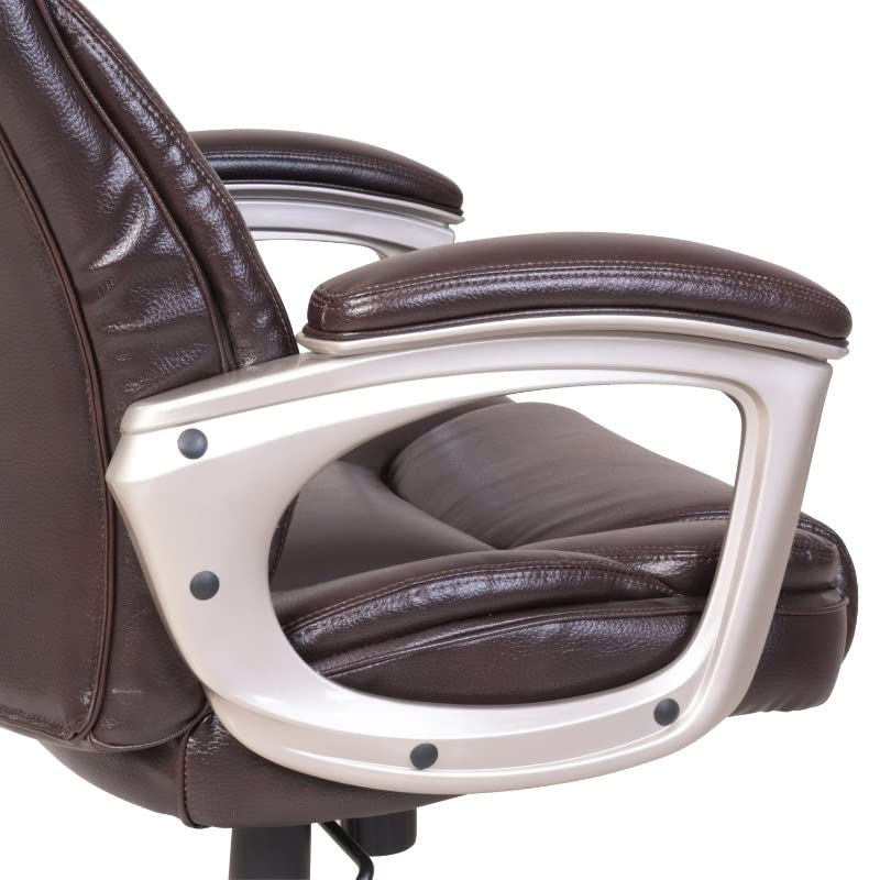KXDCZ Heavy-Duty Bonded Leather Commercial Office Chair with Memory Foam