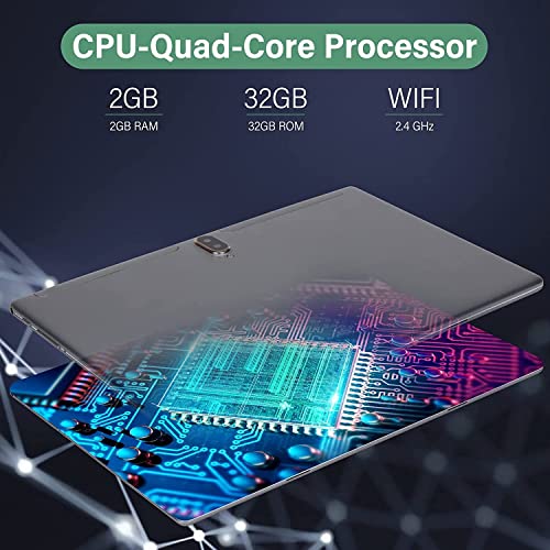 TPSPAD Tablet 10 Inch Android, Tablets HD Display with 2GB RAM 32GB ROM, 2MP+5MP Dual Camera, Quad Core Processor,WiFi, Bluetooth, 5000mAh Batter