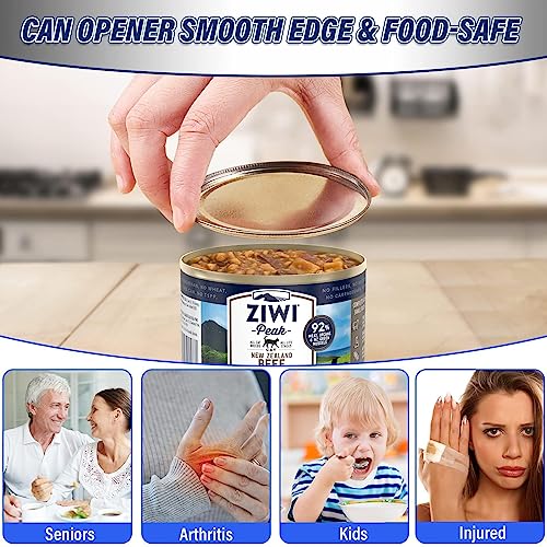 JEEWHEET Electric Can Opener, Type-C Rechargeable Tin Opener, with Replaceable Blade, One Touch Automatic Jar Opener,Safe Smooth, No Sharp Edges,