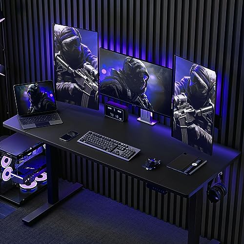 SIAGO Electric Standing Desk Adjustable - 48 x 24 Inch Sit Stand Desk with Cable Management - 3 Memory Preset Adjustable Height Stand up Computer