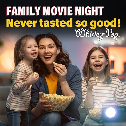 Original Whirley Pop Popcorn Maker - Wabash Valley Farms Gourmet Popcorn Popper, Aluminum Popcorn Pot With Nylon Gears, 3-Minute Stove Top Nostal