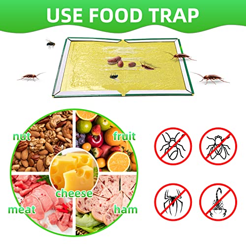 YaosiYeen Pest Sticky Pad Traps Boards - 12 Pack Extra Strong Glue Trap Pads,Multi-Use Effective Glue Boards for Indoor Outdoor Home Kitchen Gard