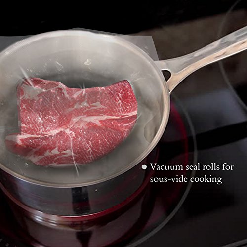 Becko Vacuum Sealer Rolls for Foodsaver and Sous Vide, BPA Free and FDA Approved, Freely Tailored, Fit For Most Vacuum Sealers - 28cm (W) x 6m (L