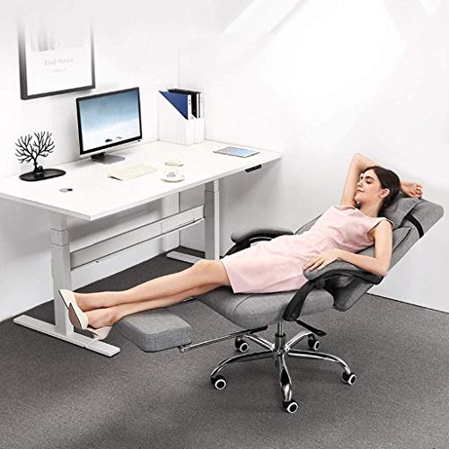 Mu Computer Chair,Home Office Chair Reclining Ergonomic Swivel Chair Boss Lift Chair Study Chair Sit-Back Combination Bearing 300Kg,Gray,70 * 70