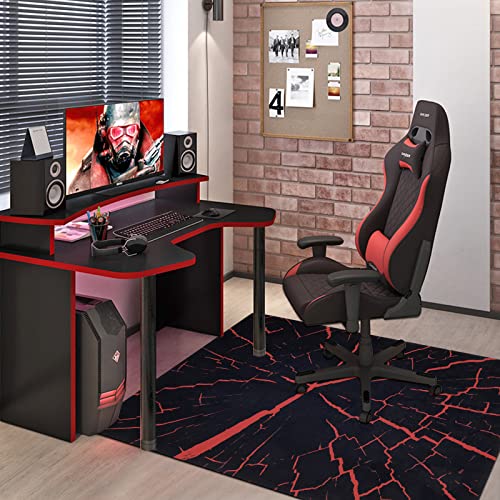 HiiARug Chair Mat for Hardwood Floor Anti-Slip Floor Protector Rectangle Gaming Computer Chair Mat Large Chair Carpet for Home Office Gaming Room