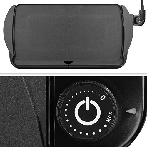 Duronic Teppanyaki Grill GP20 | Large Non-Stick Electric Griddle | 52x27cm Countertop Breakfast Hotplate | 2000W Indoor BBQ for Dinner Parties |